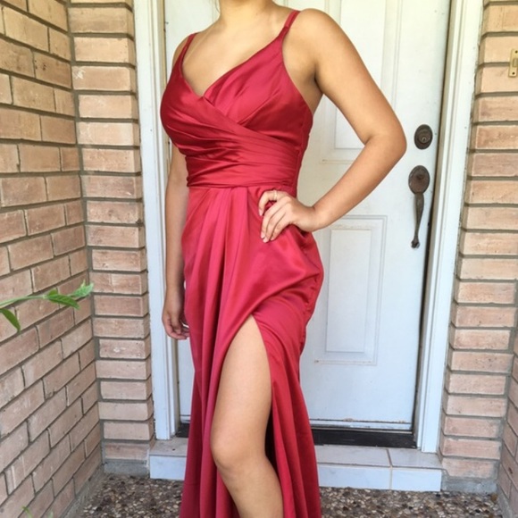 Burgundy Evening Gown/ Prom Dress