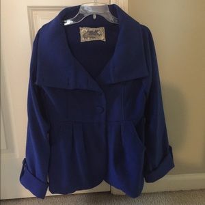 Royal blue pea coat
