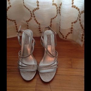 Touch Ups sparkly silver wedges