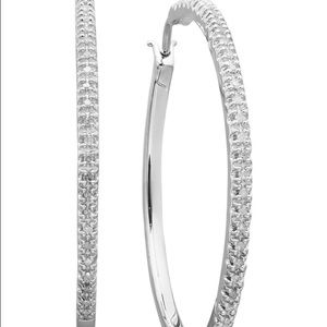 Diamond hoop earrings