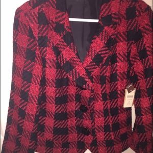 Black and red blazer