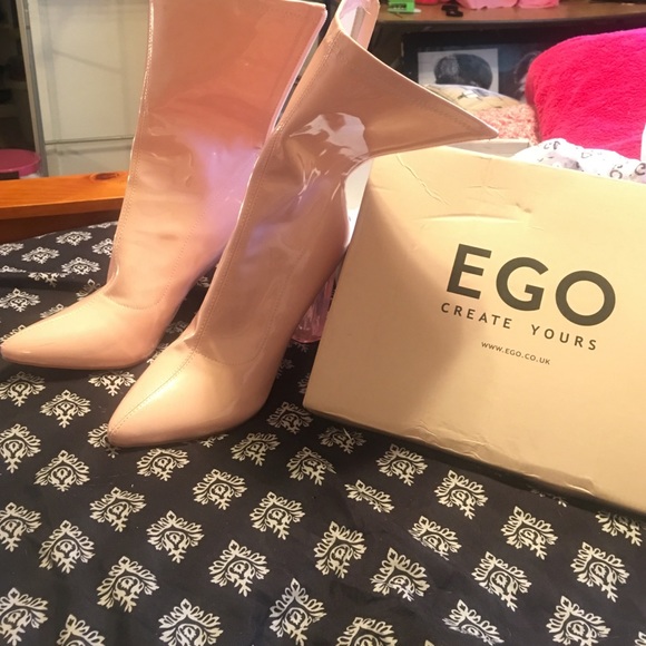 Pink Patent leather heel boots| Pink Heel