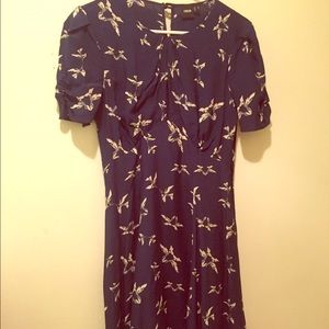 Asos dark blue dress with front keyhole Never worn
