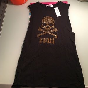 Soulcycle crystal skull tank