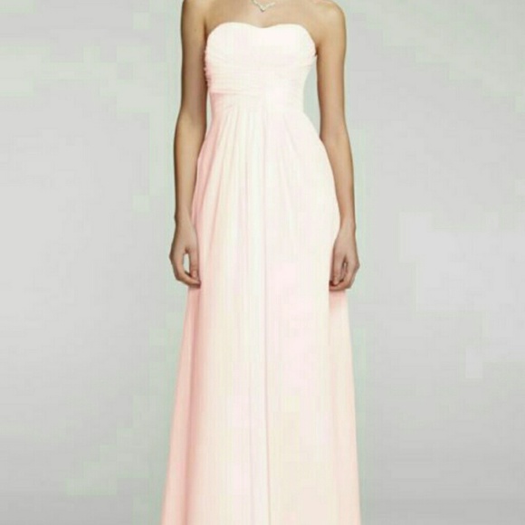 Petal pink chiffon bridesmaid dress