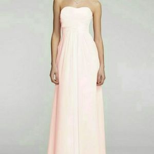 Petal pink chiffon bridesmaid dress