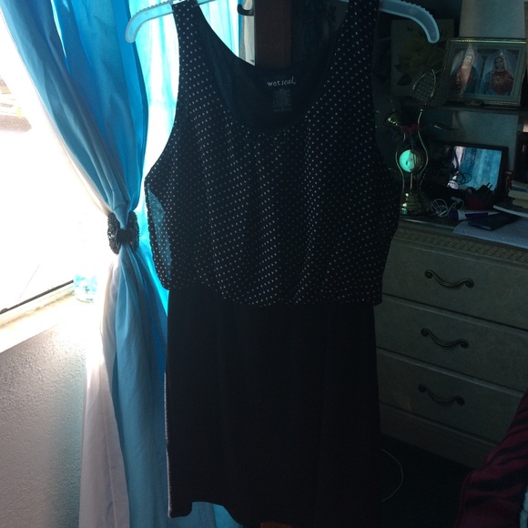 Black w/ white dot dress
