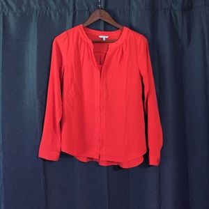 Red long sleeve dress shirt