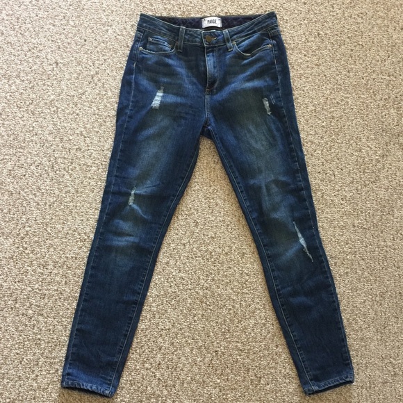 Paige Hoxton Ultra Skinny Distressed Jeans