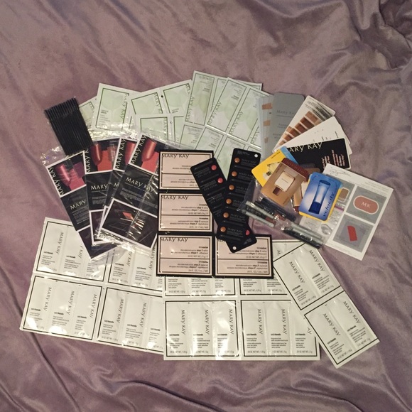 Mary Kay samples and color swatches