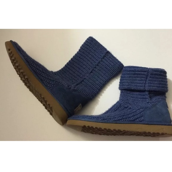 UGG Shoes - Ugg Classic Short Crochet knit Boots blue size 7