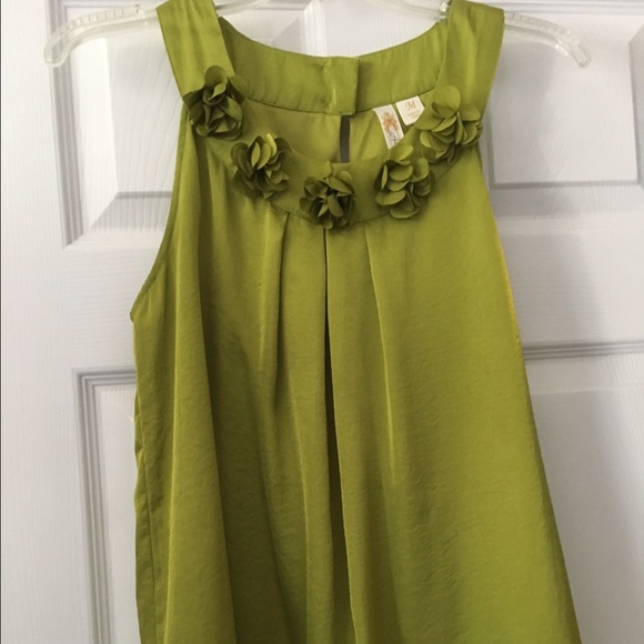 Green Silky Tank Top