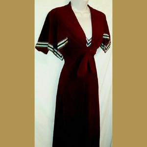 Vtg full length halter dress with cropped jacket