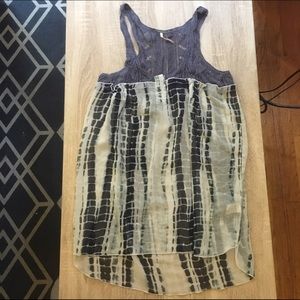 Free People Tie Dye Sheer Tank