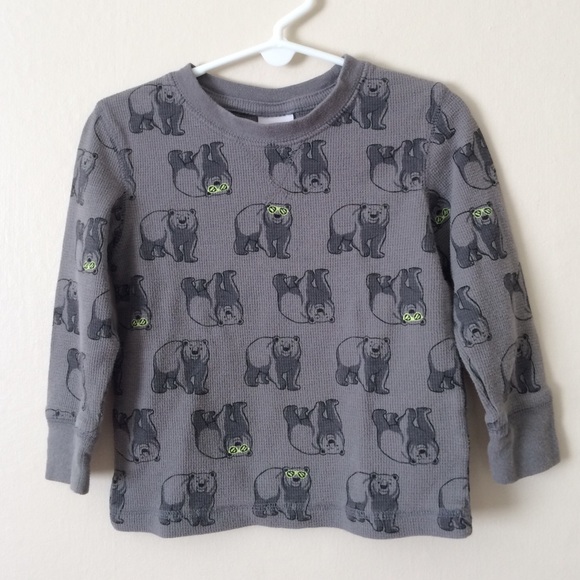 Grey Polar Bear Thermal Tee