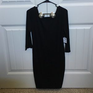 Scoop bag sexy black dress