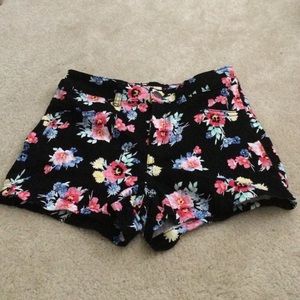 Floral high waisted shorts