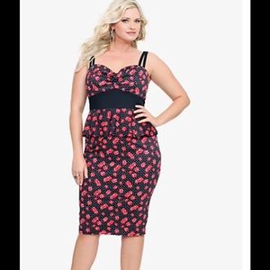 Torrid retro chic Dice peplum dress