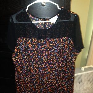 Multi color & sheer Top.