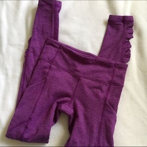 Lululemon Purple Ruched Leggings - Size 4 (EUC)