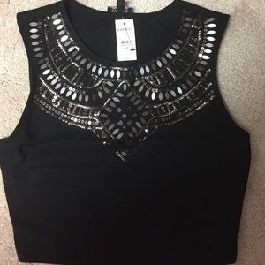Super cute black crop top