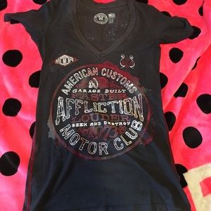 Never worn affliction short sleeve