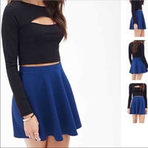 Blue skater skirt