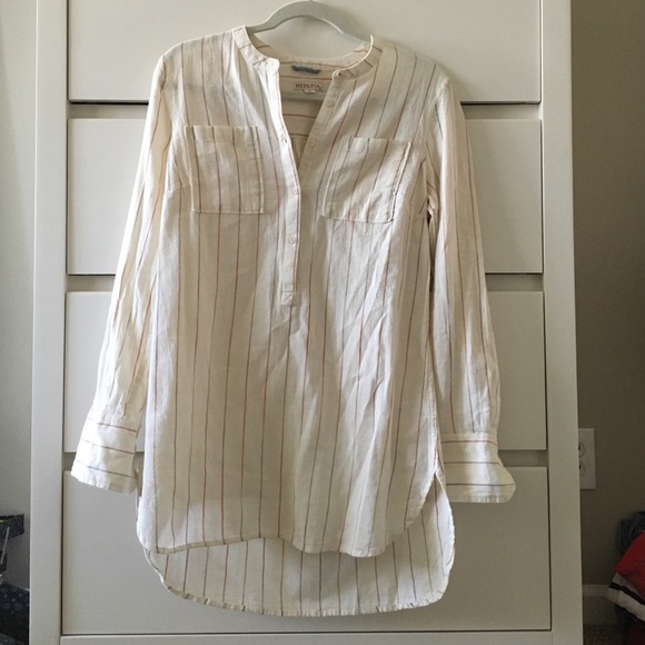 Urban Outfitters Tops - Merona Half Button Up Long Sleeved Blouse