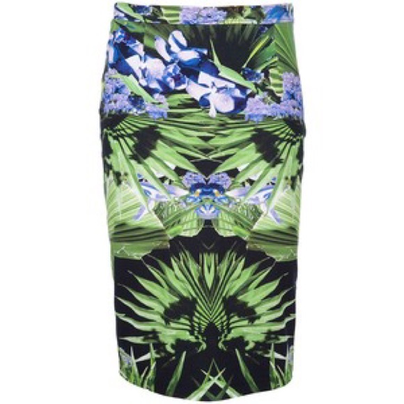 Givenchy floral print knit skirt, sz 38, nwot