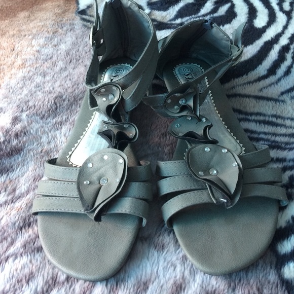 Gray sandals