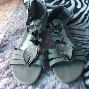 Gray sandals