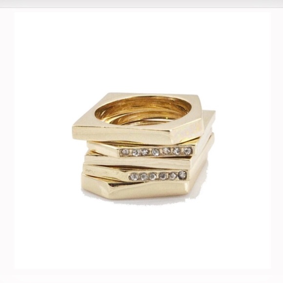 ⚡️HP⚡️LAST ONE Multi Ring Set with Glass Crystals - Picture 2 of 2