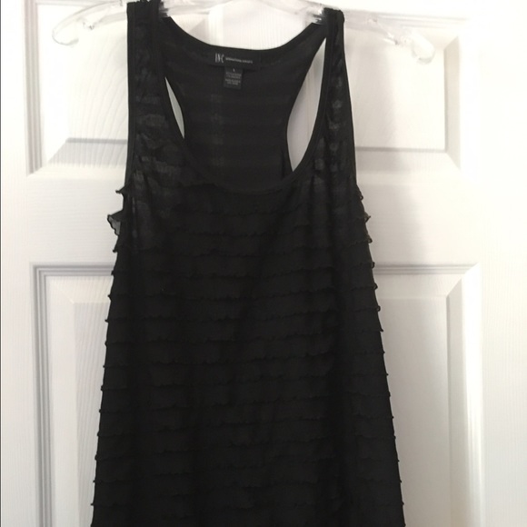 Black INC Ruffled Tank Top