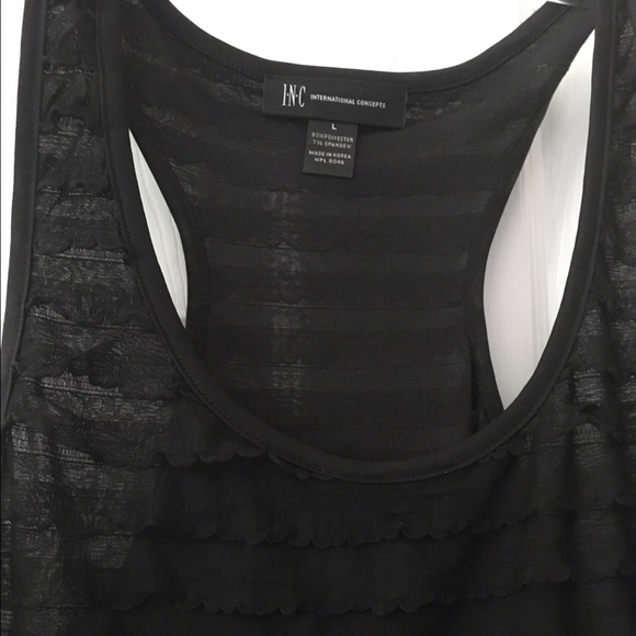 Black INC Ruffled Tank Top - Picture 3 of 3
