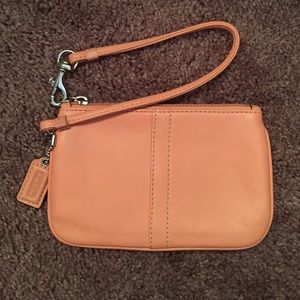 Coach Light Peach Wristlet