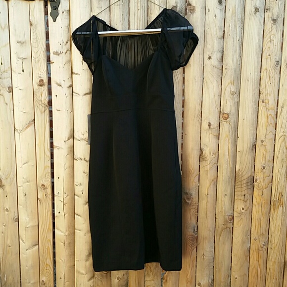 ABS Allen Schwartz black cocktail dress, sz 4 NWT