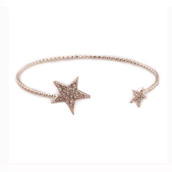 LAST ONECzech Crystal Stars 14K Rose Gold Bracelet - Picture 3 of 3