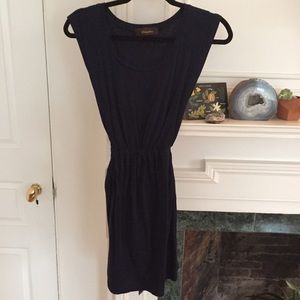 Navy blue t-shirt dress with pockets