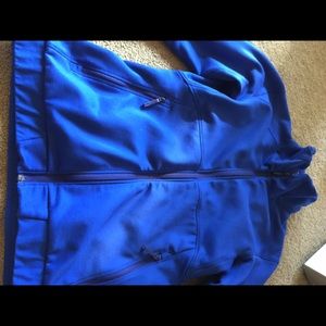 Royal Blue fleece jacket.