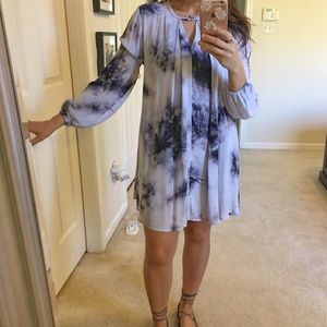 Umgee Tie-dye Trapeze Dress