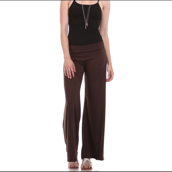 Brown Palazzo Bell Bottom Pants