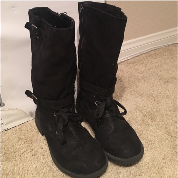 Black Roxy Combat Boots