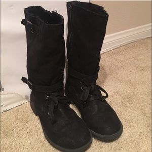 Black Roxy Combat Boots