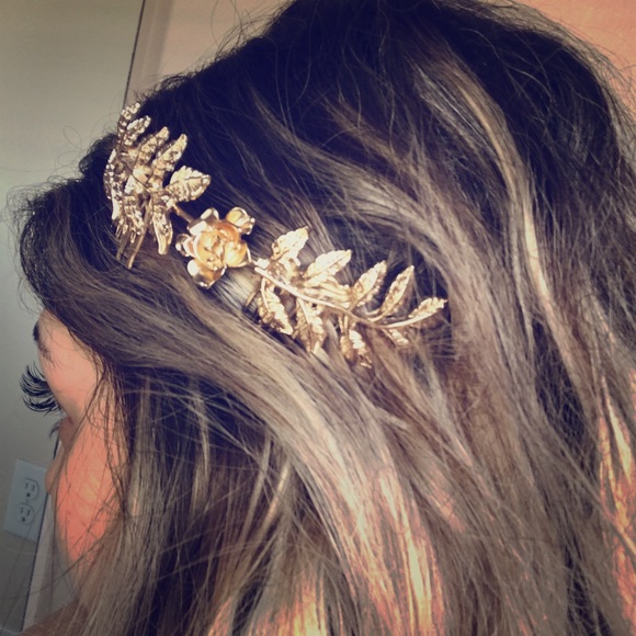 Gold rose boho crown