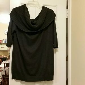 Charcoal grey cowl neck sweater