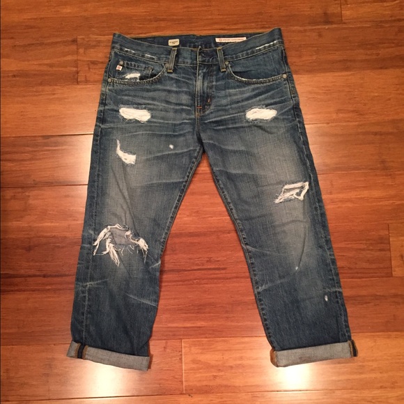 AG cropped boyfriend jeans