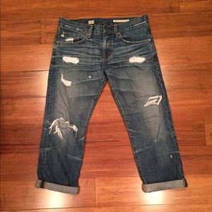 AG cropped boyfriend jeans