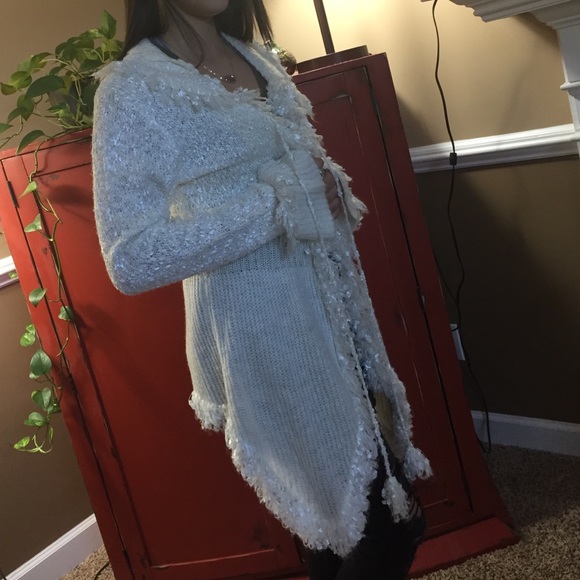 Formal cardigan / Boutique Trench sweater - Picture 2 of 3