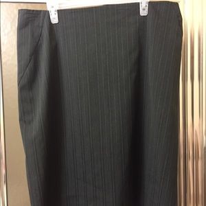 Gray and white pin stripped skirt