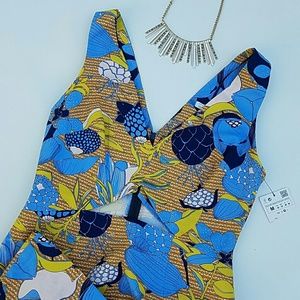 Zara Cut-Out Printed Dress